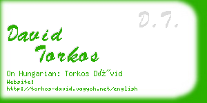 david torkos business card